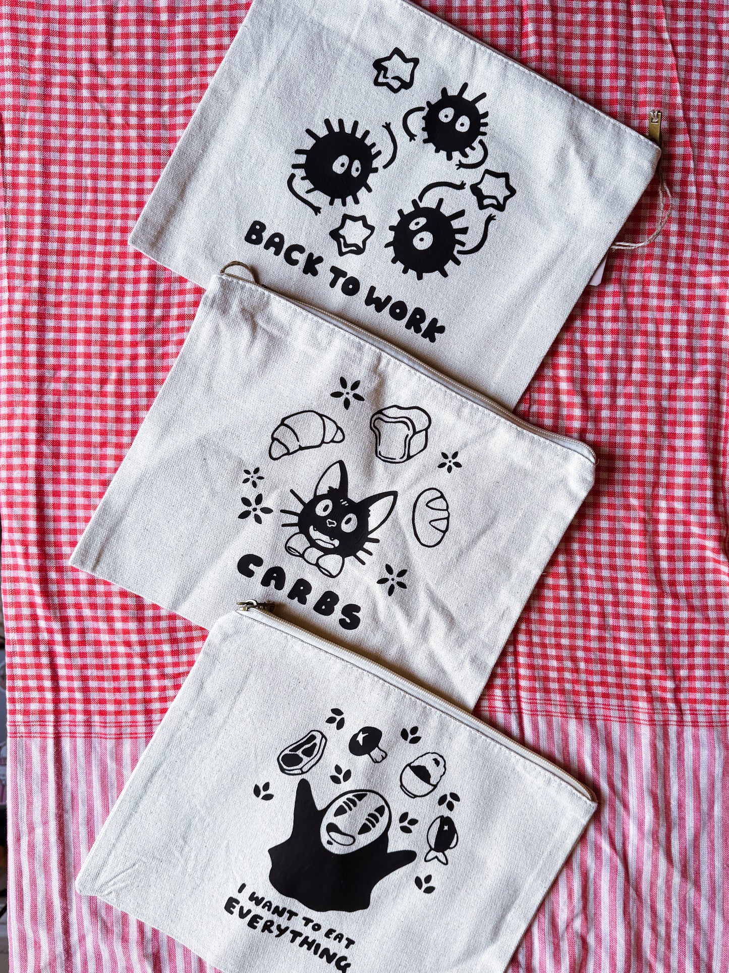 Ghibli Inspired Pouches - Large