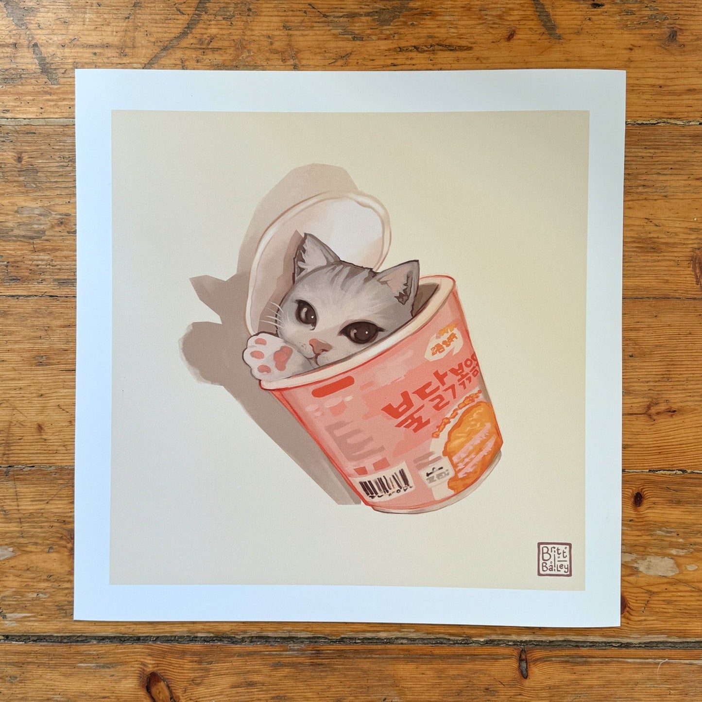 Spicy-Carbo Cat Art Print
