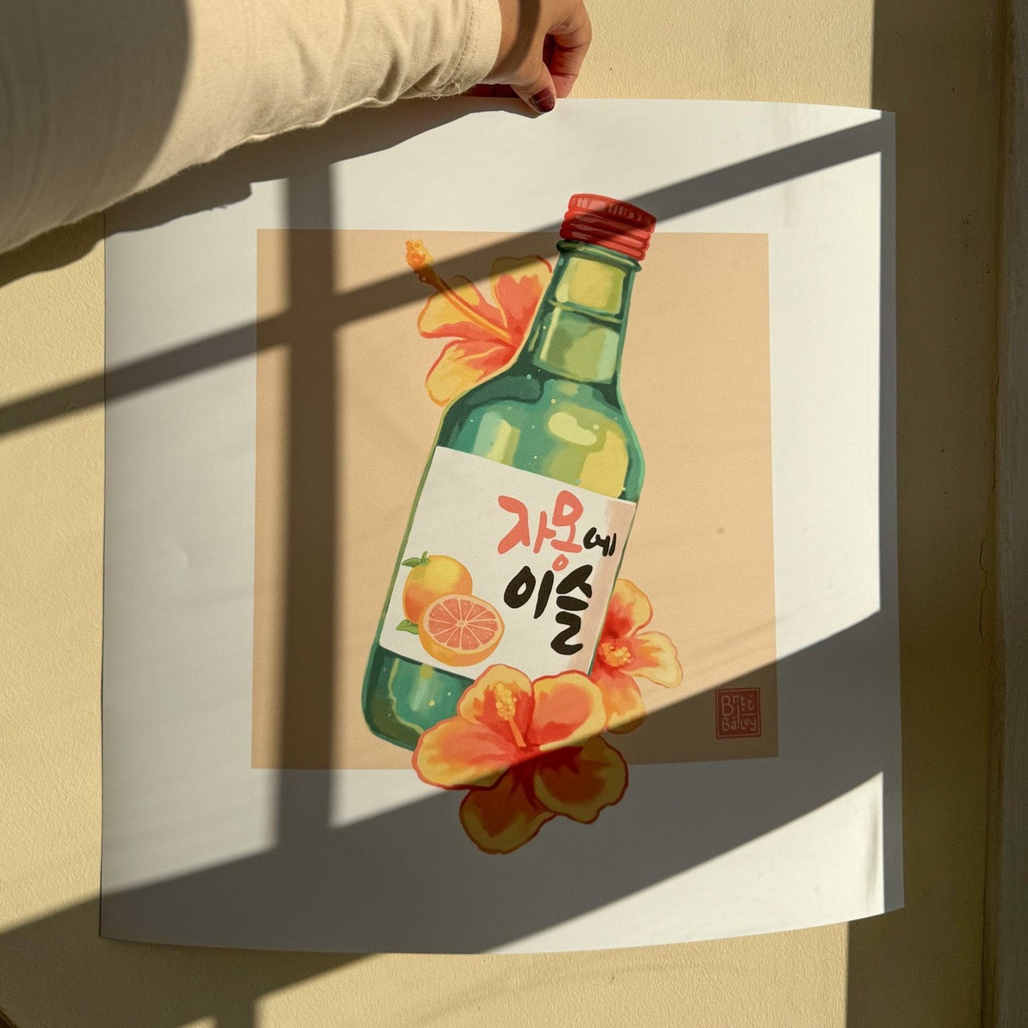 Grapefruit Soju Art Print