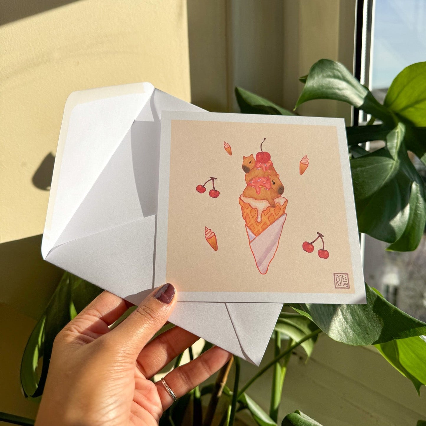 Snackybara Ice Cream Postcard