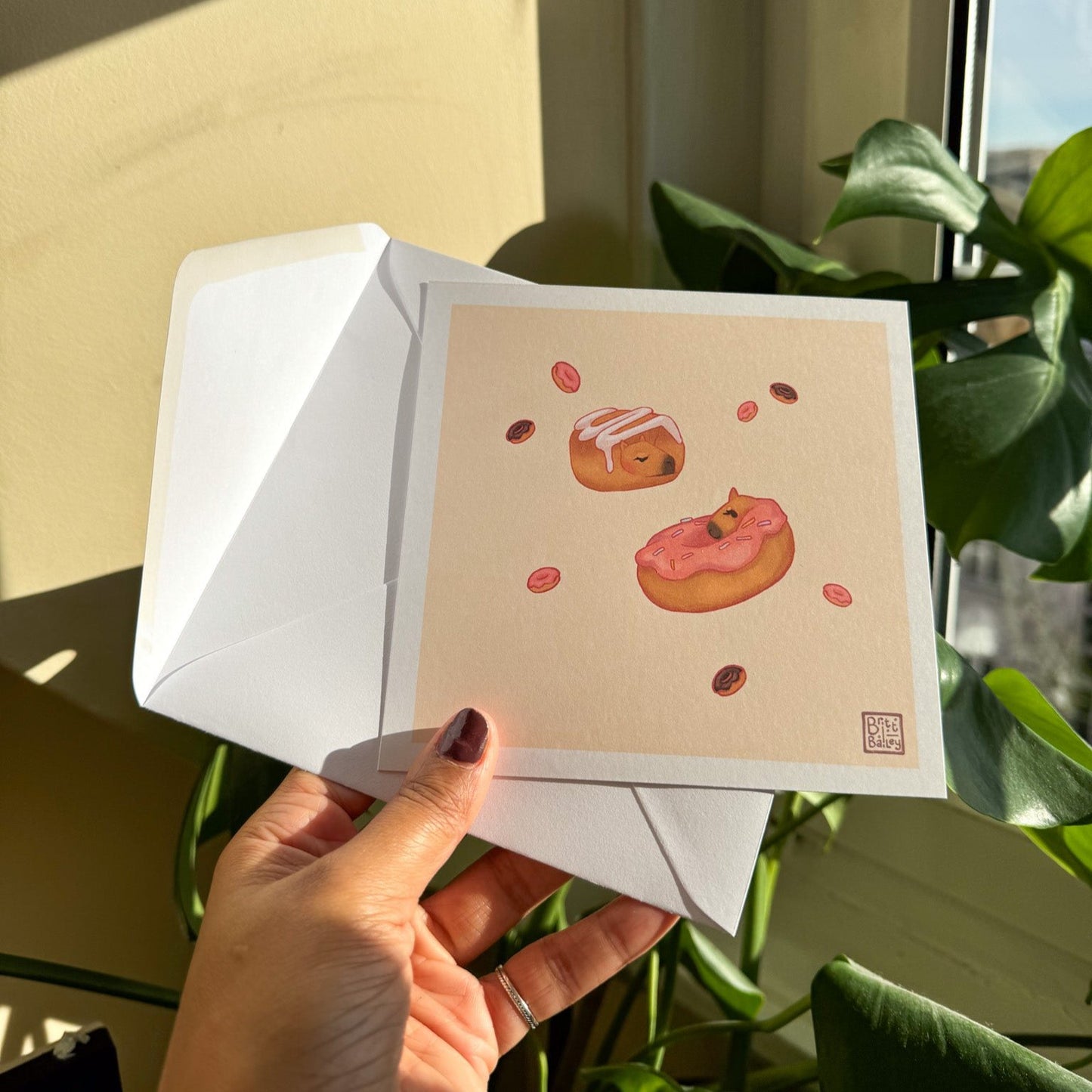 Snackybara Donut Postcard