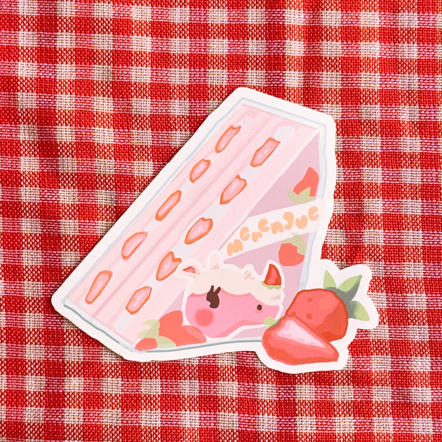 Strawberry Animal Sticker