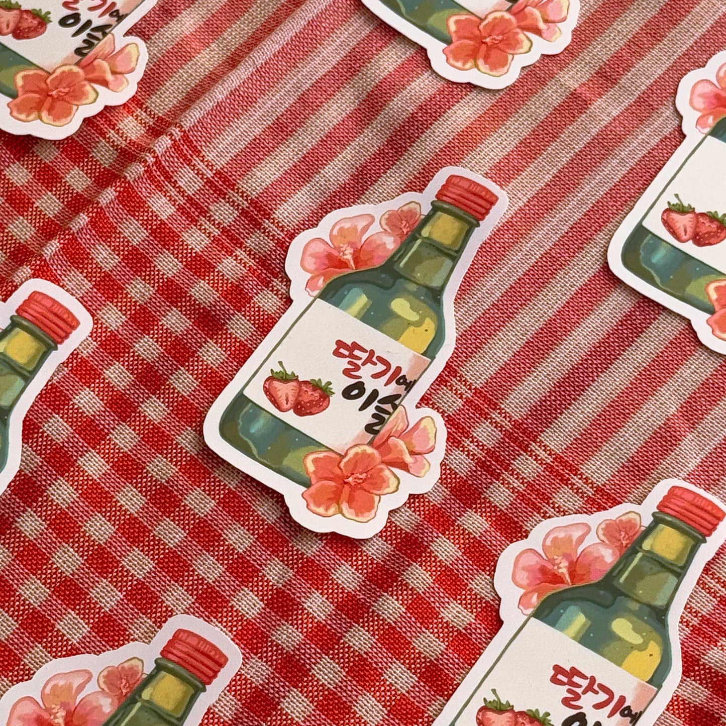 Strawberry Soju Sticker
