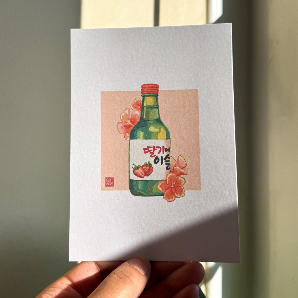 Strawberry Soju Postcard