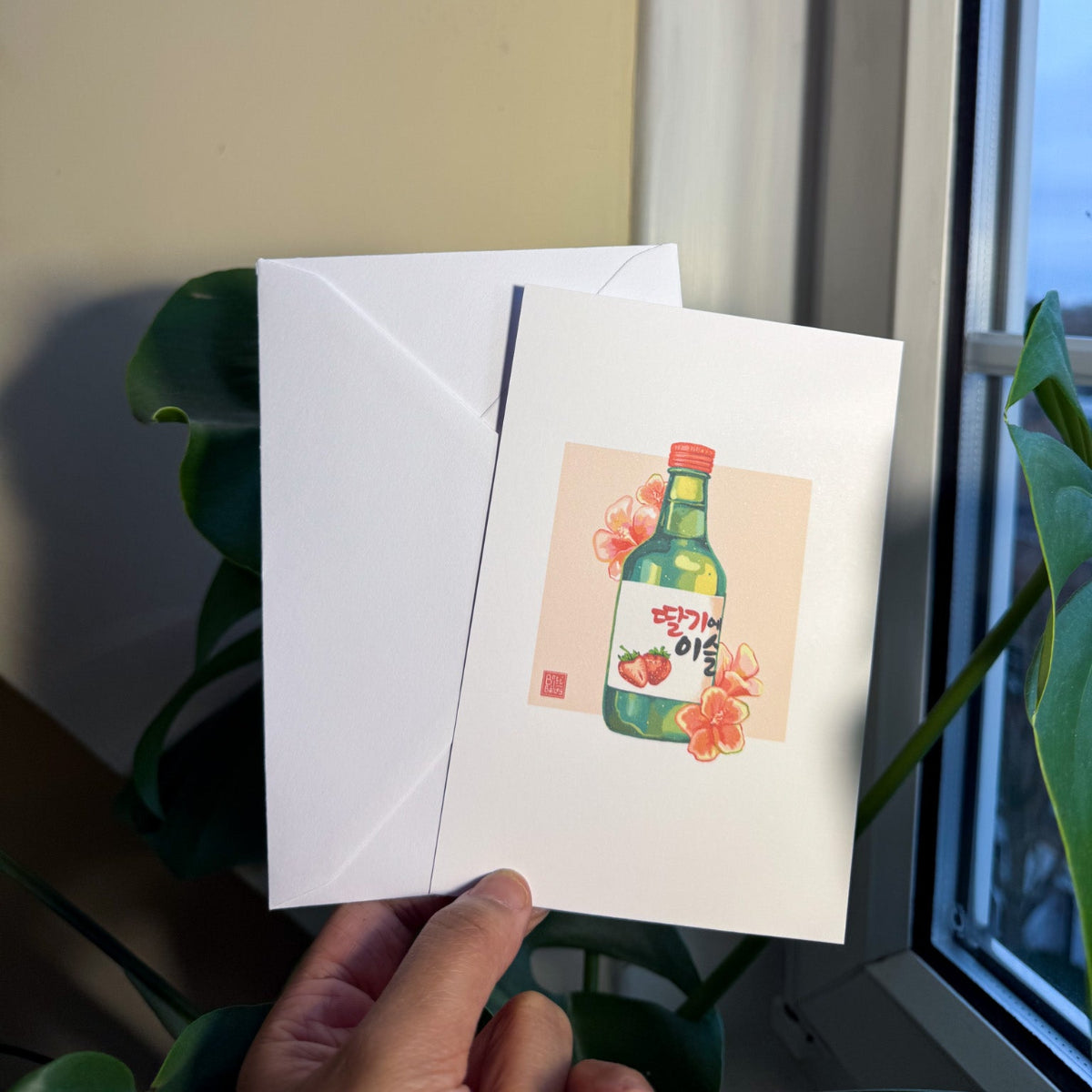 Strawberry Soju Postcard