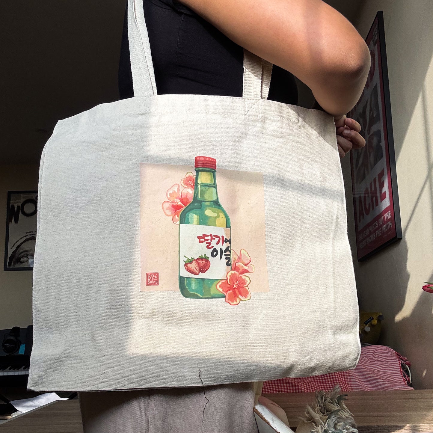 Strawberry Soju Tote Bag