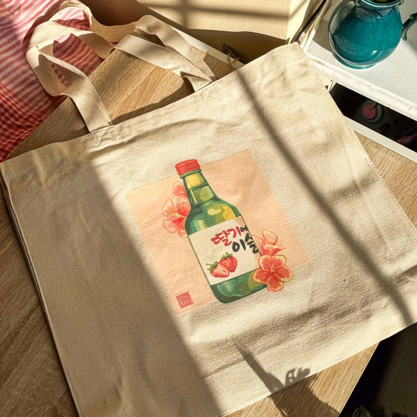 Strawberry Soju Tote Bag