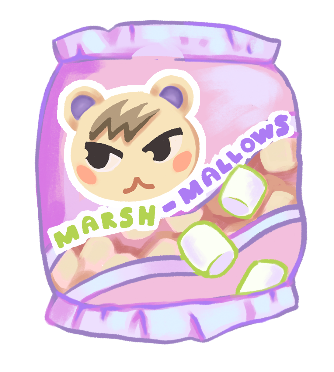 Marsh-mallows Sticker