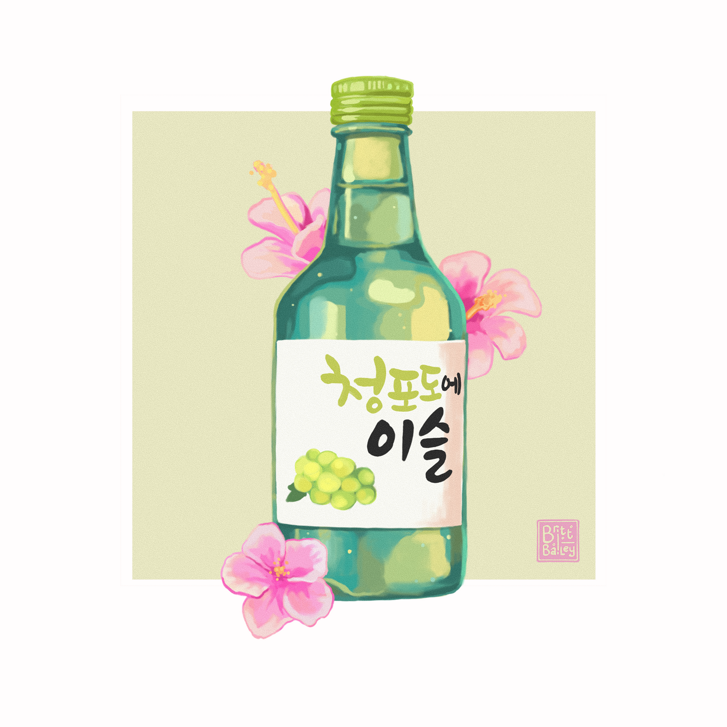 Grape Soju Art Print