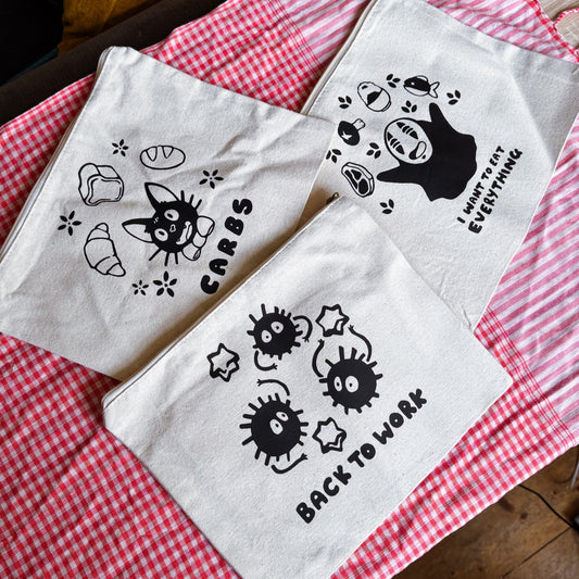 Ghibli Inspired Pouches - Large