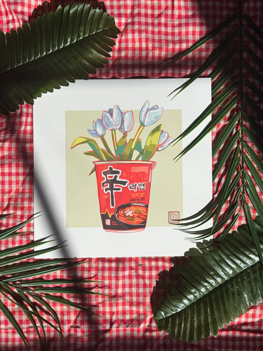 Tulip Ramyun Art Print
