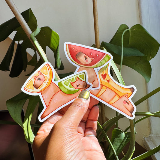 Fruity Snackybara Stickers