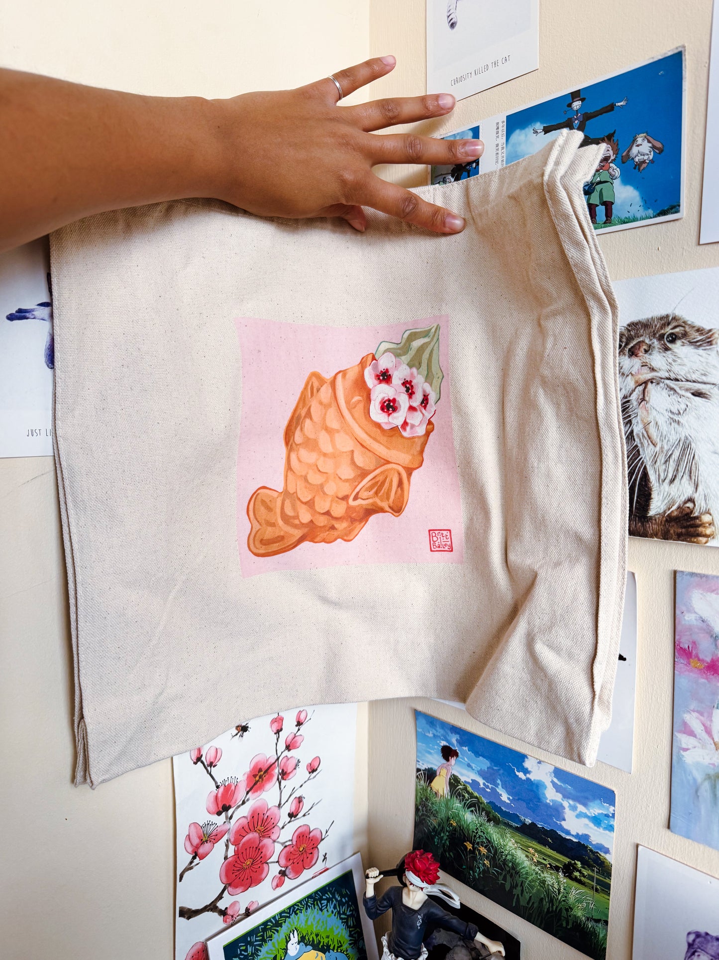 Taiyaki Blossom Tote Bag