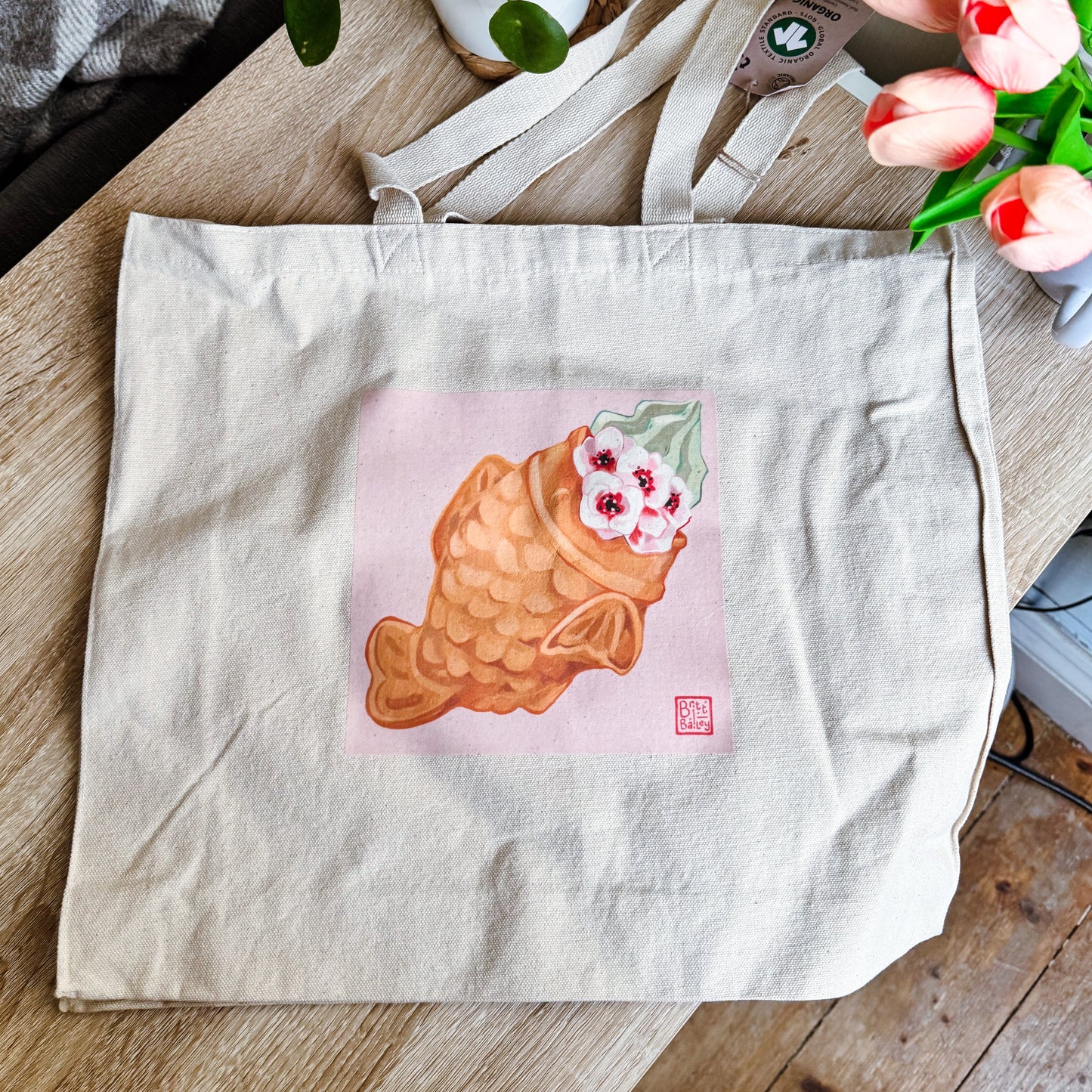 Taiyaki Blossom Tote Bag
