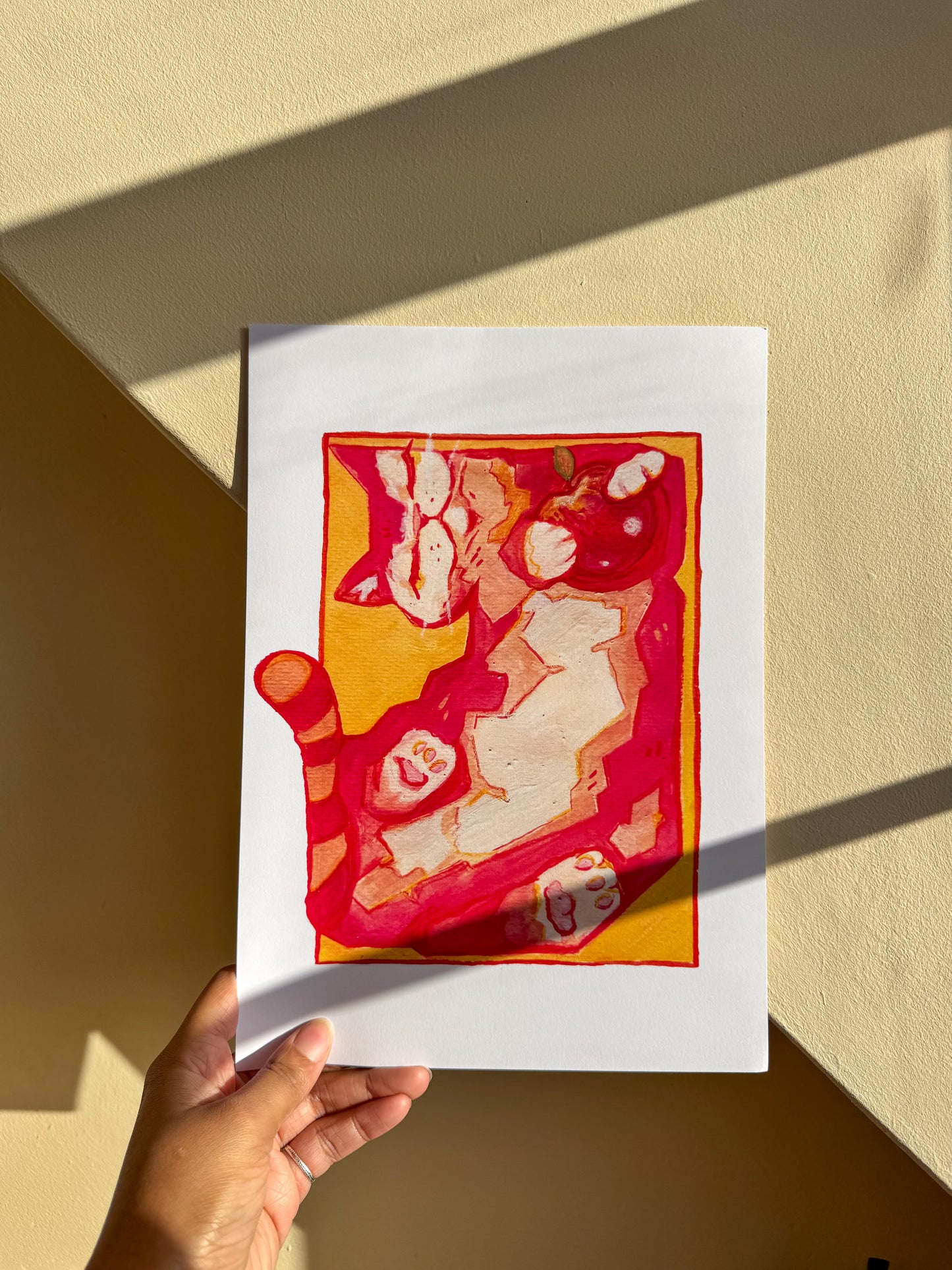 Box Cat Art Print - Cinnamon Apple