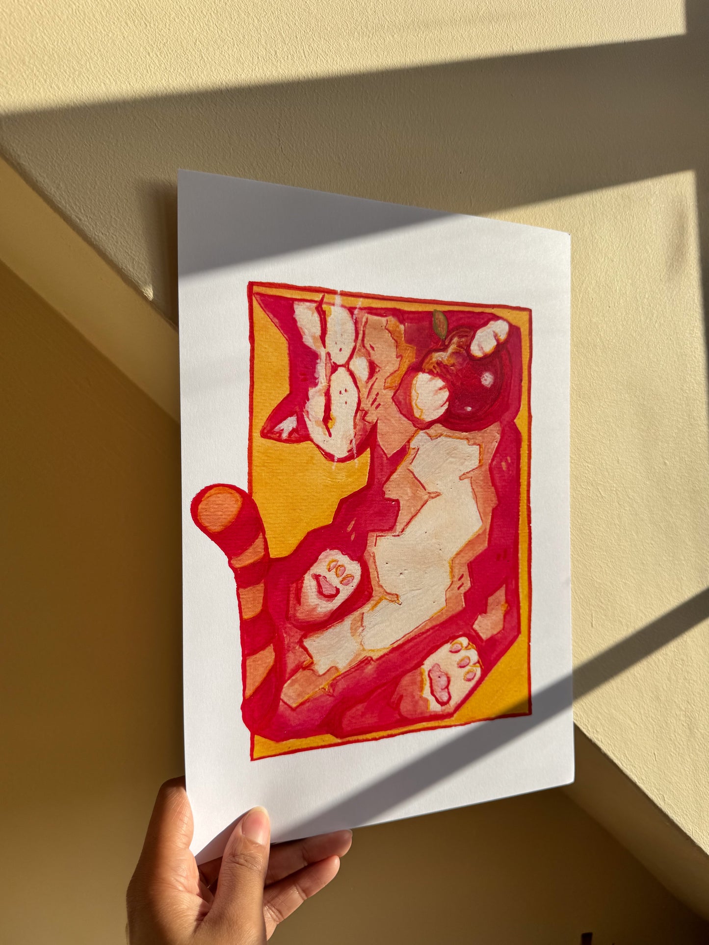 Box Cat Art Print - Cinnamon Apple