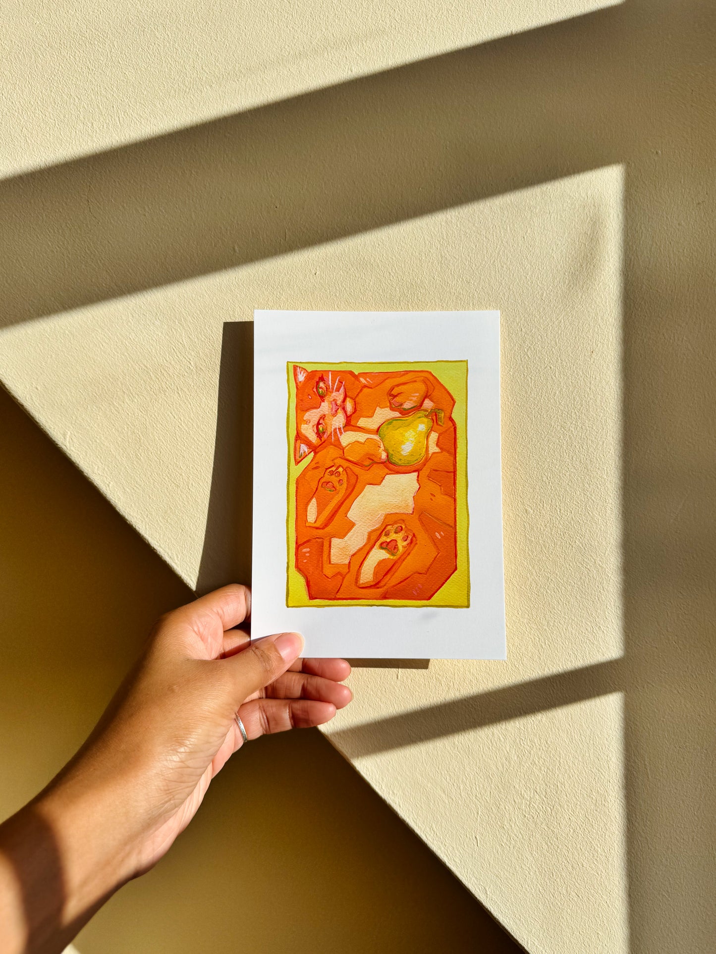 Box Cat Art Print - Spiced Pear