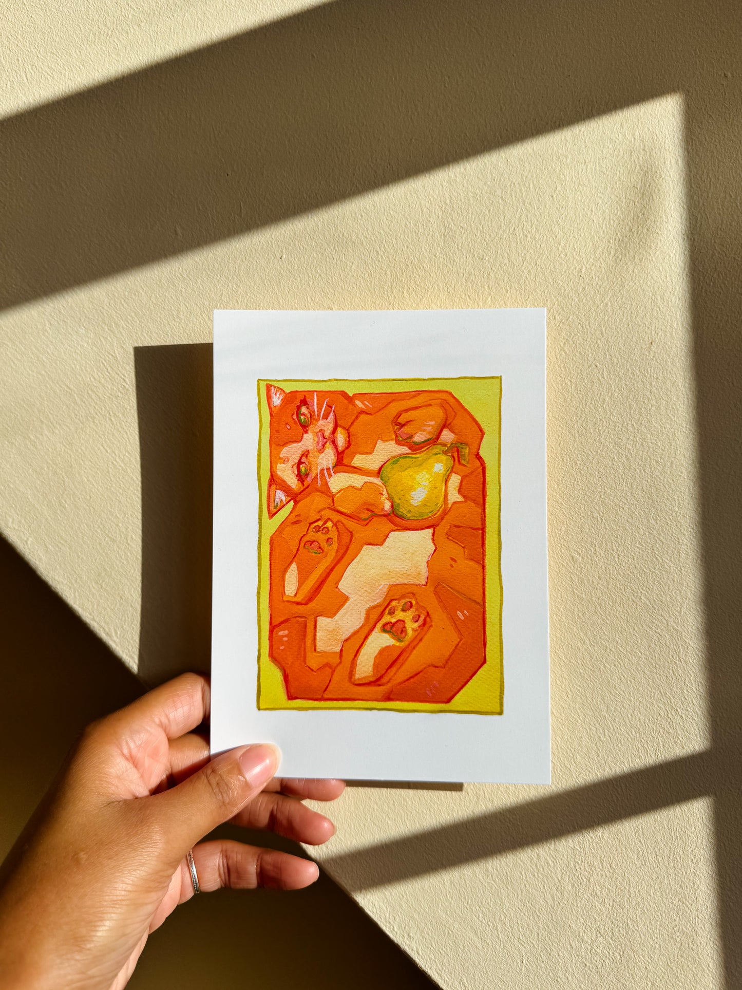 Box Cat Art Print - Spiced Pear