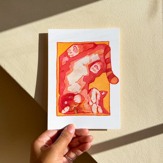 Box Cat Art Print - Cinnamon Apple
