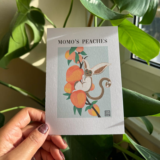 Momo's Peaches Postcard