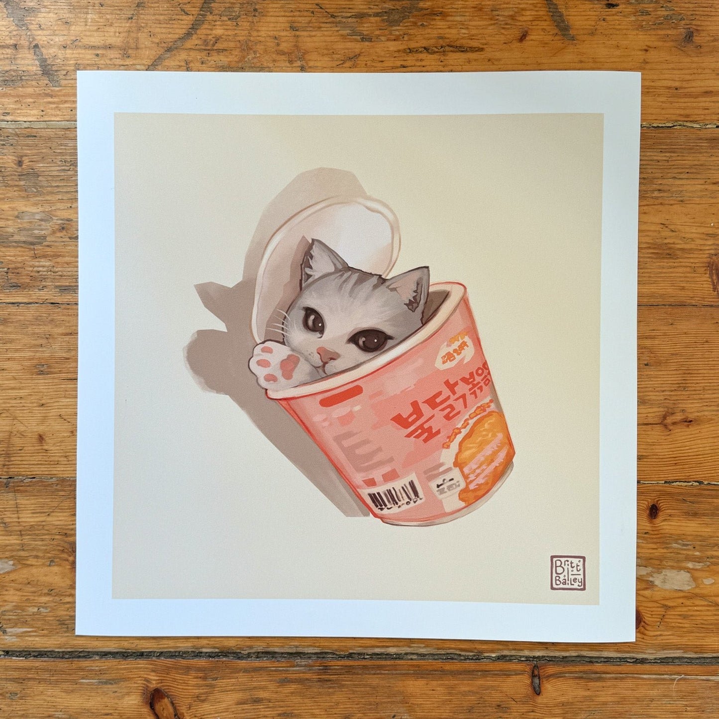 Spicy-Carbo Cat Art Print