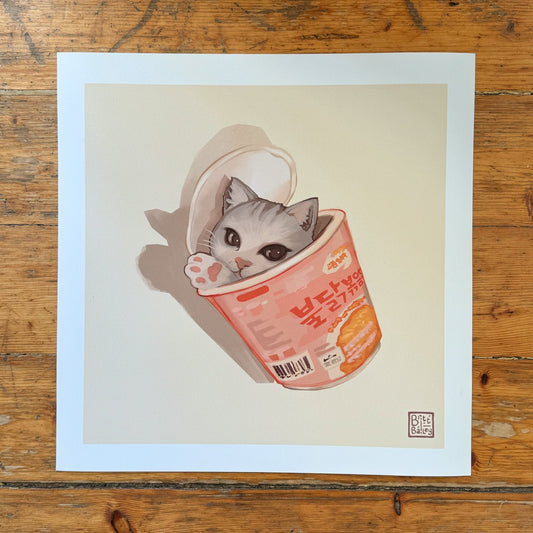 Spicy-Carbo Cat Art Print