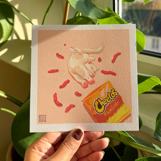 Cheeto Cat Postcard