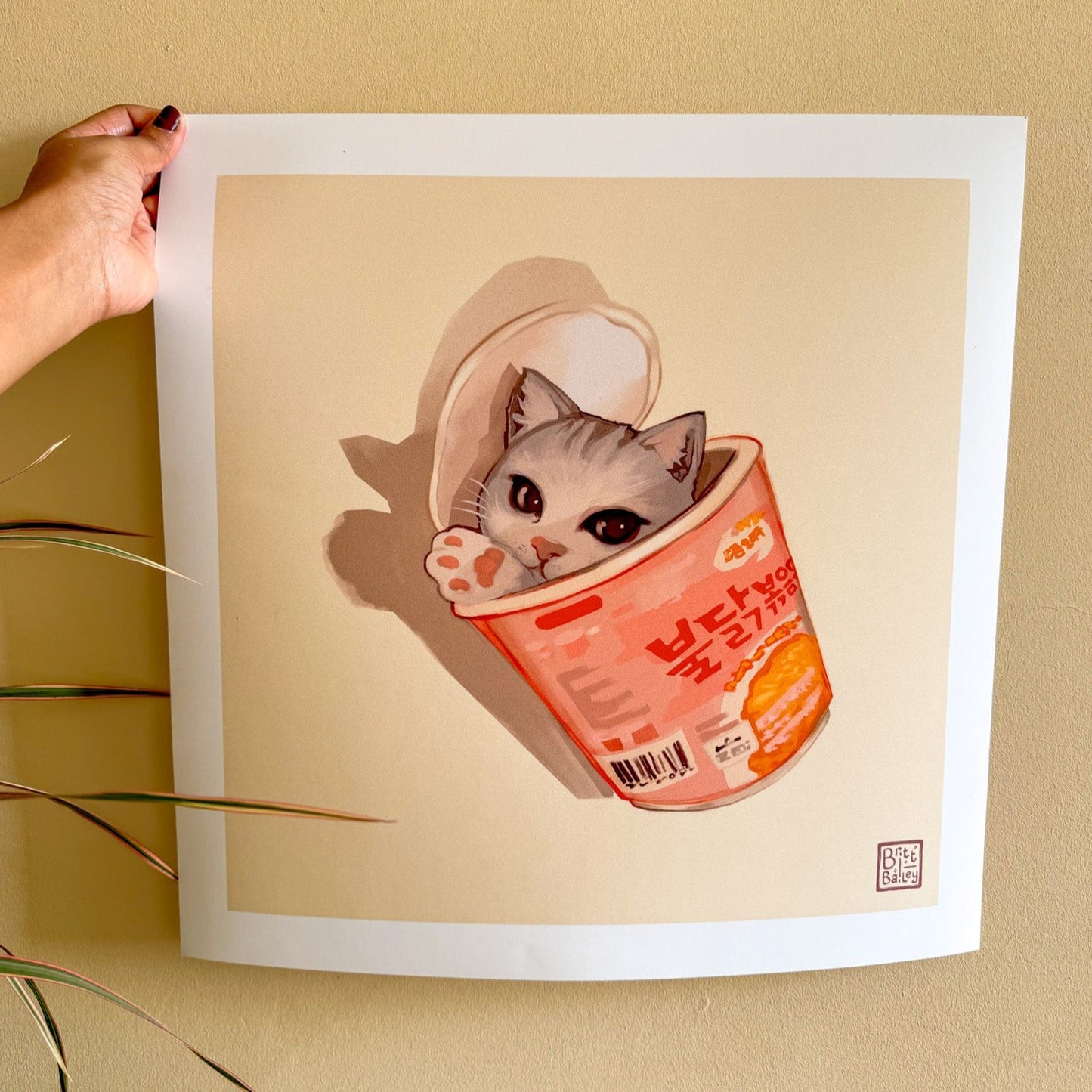 Spicy-Carbo Cat Art Print