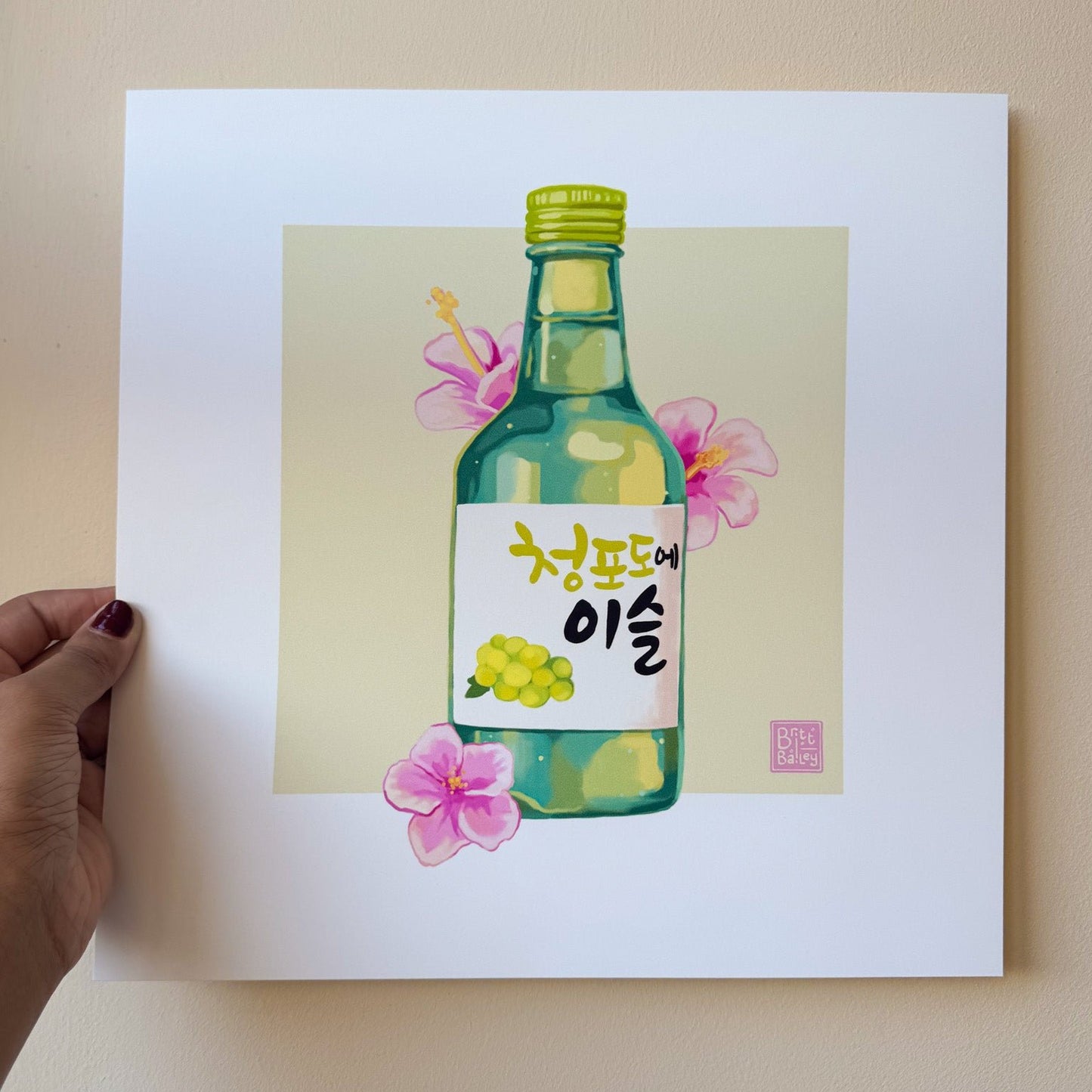 Grape Soju Art Print