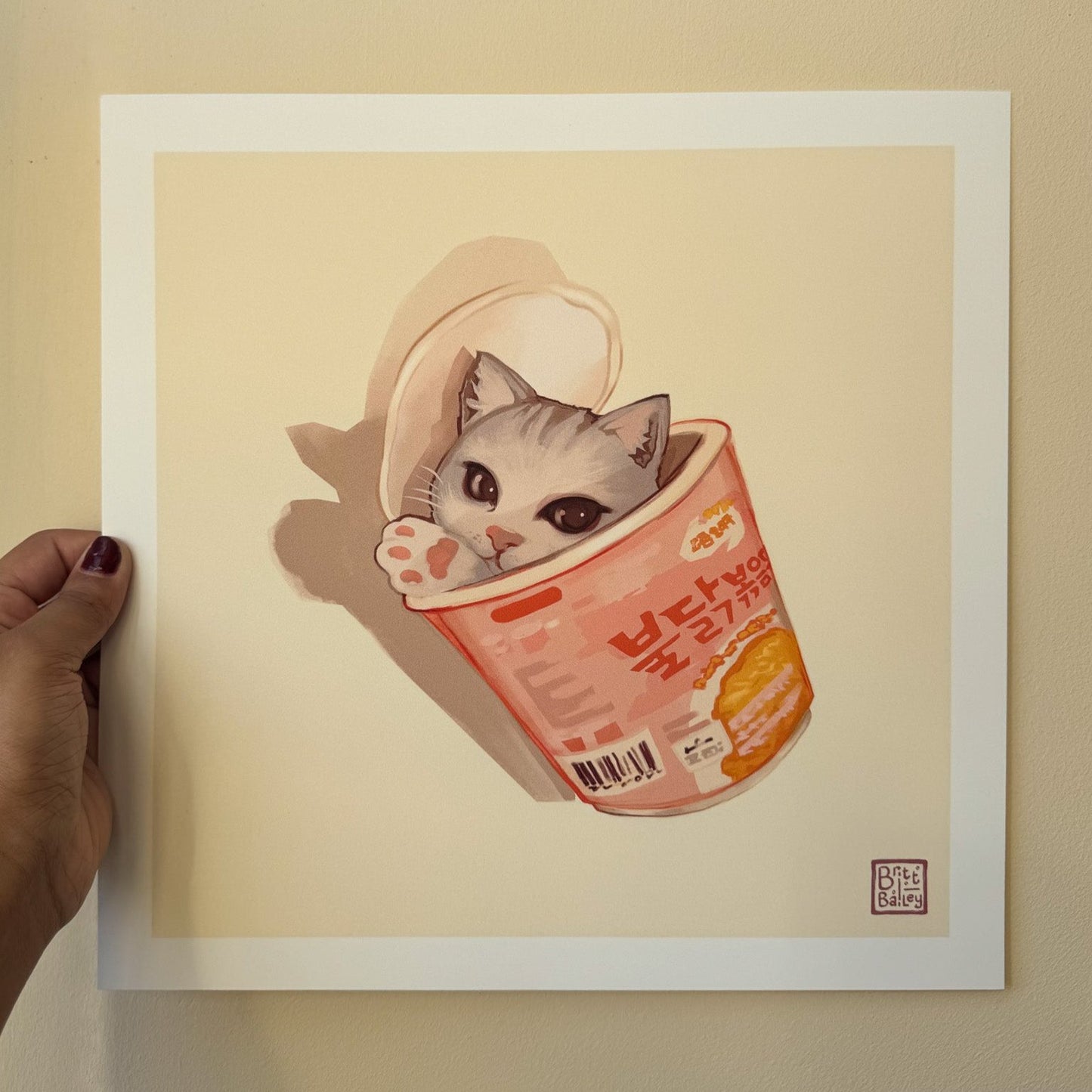 Spicy-Carbo Cat Art Print