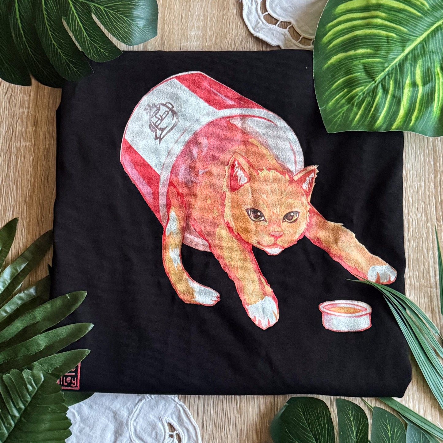 Fried Chicken Cat T-Shirt