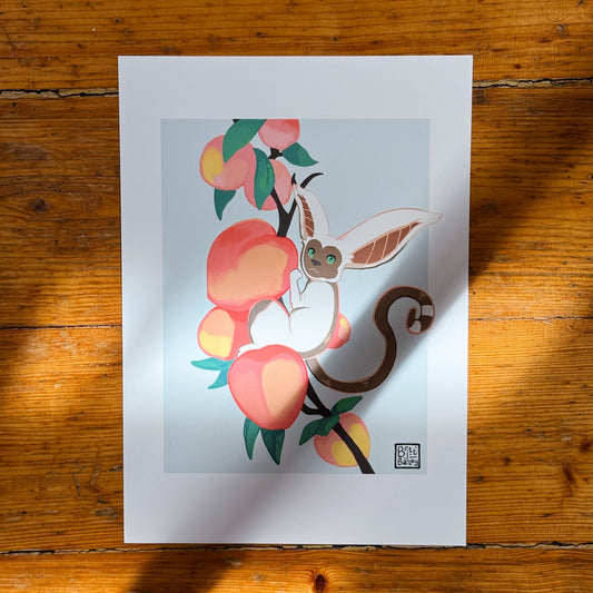 Peaches Companion Art Print